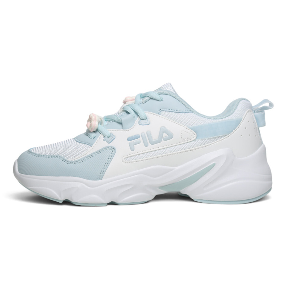 FILA 休閒鞋 水藍白 粉貓爪 復古 老爹鞋 女 5C942A133