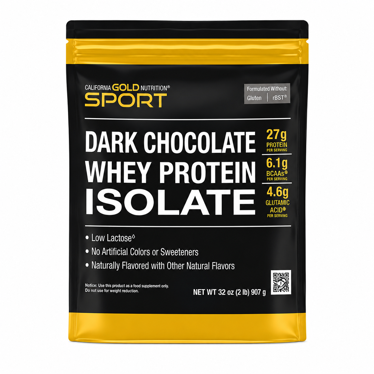 【iHerb】Califomia Gold Nutritio 分離乳清蛋白 黑巧克力 907g 2磅