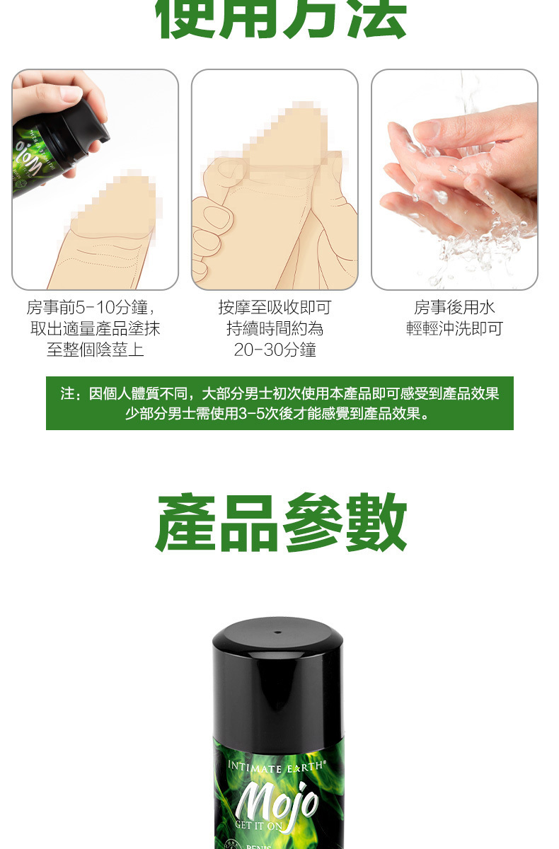 Intimate Earth  菸鹼酸 + 生薑 陰莖刺激凝膠