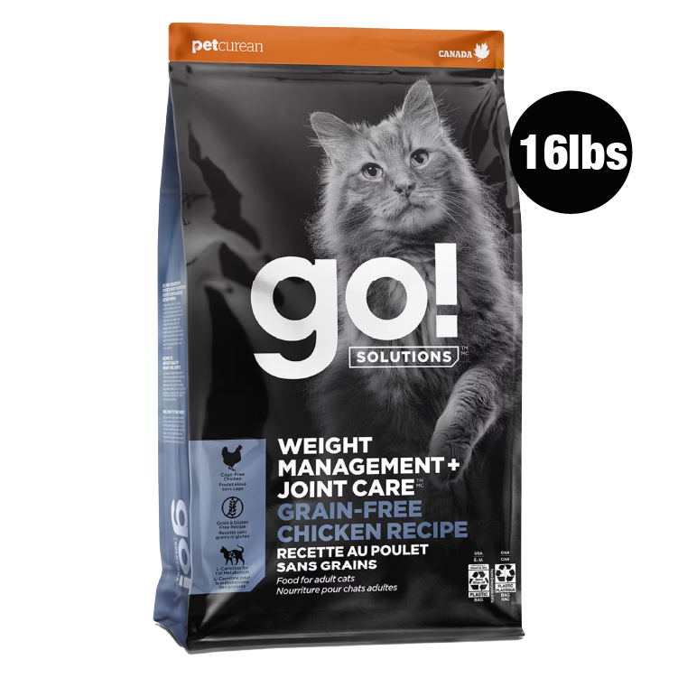 Go! Solutions 關節減重系列無穀物雞肉貓糧配方 16lbs