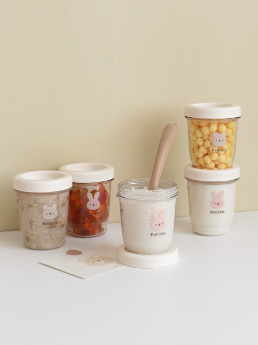 【Bellable】Korea Snack & Breastmilk Storage Cup-3 pcs (240ml) - [Bear / Bunny]