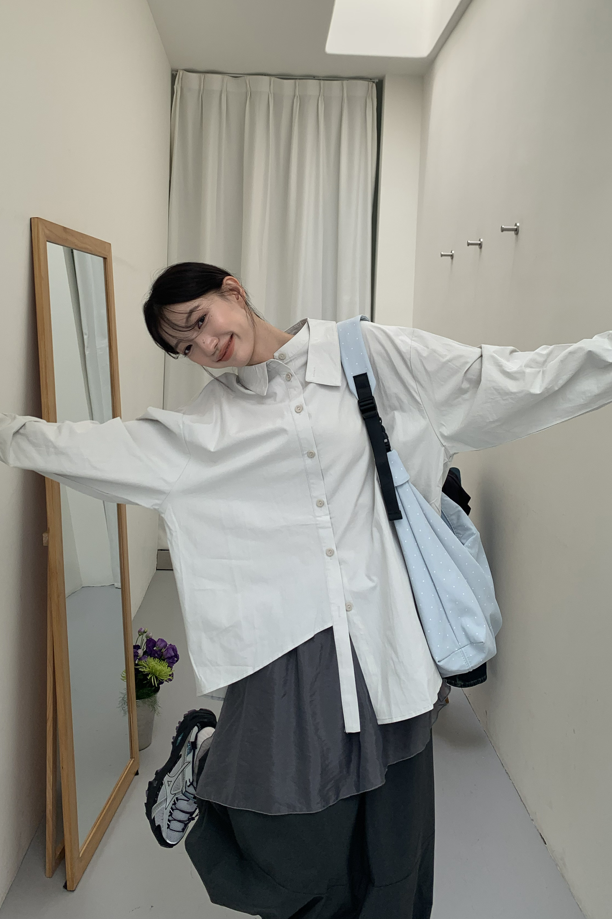 日系不規則長袖襯衫 3色