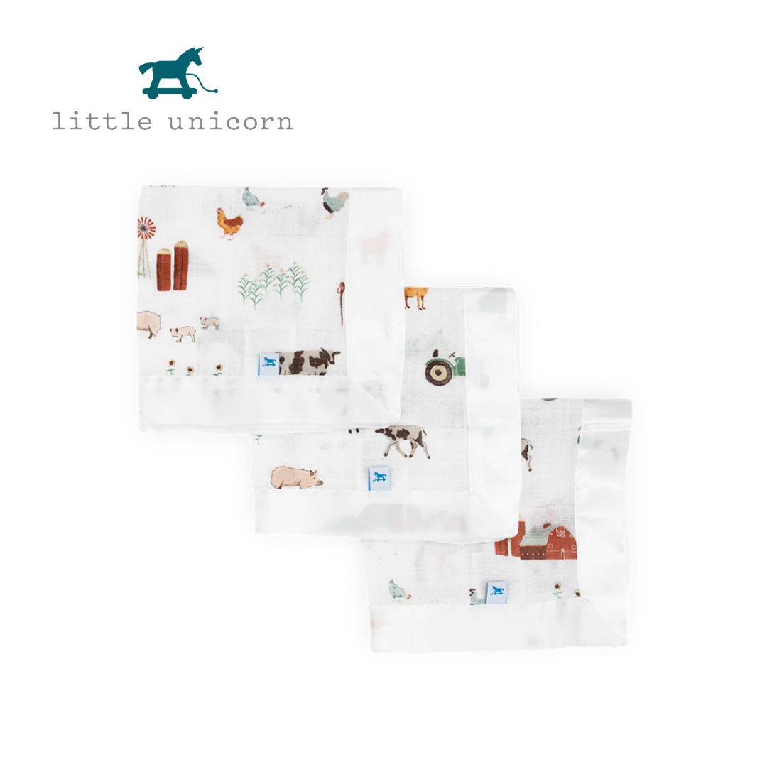 Little Unicorn 純棉安撫巾三入組 (多款可選)