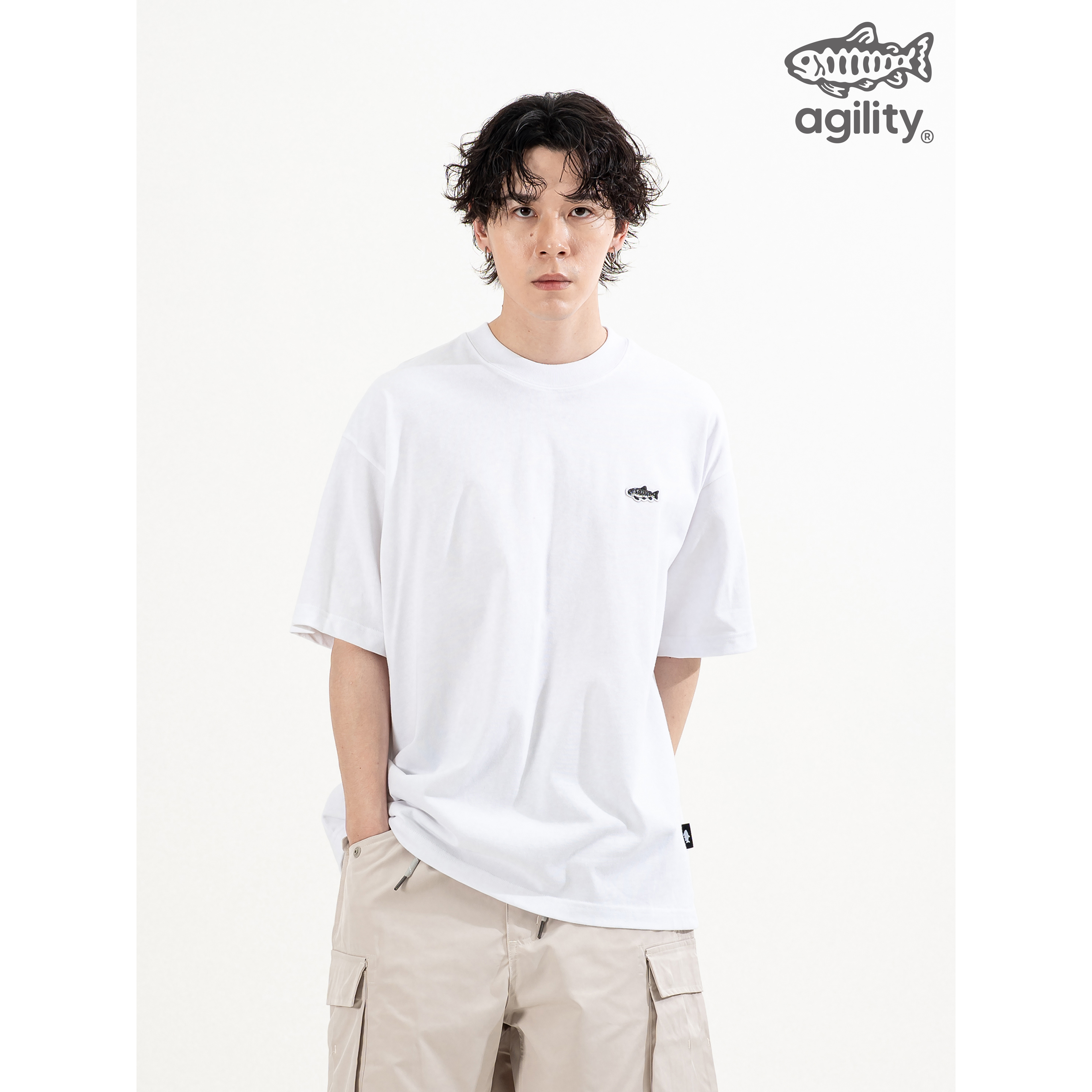 AGILITY Embroidery Logo Heavy Tee 刺繡小鮭魚 短袖Tee [RS6-LG]