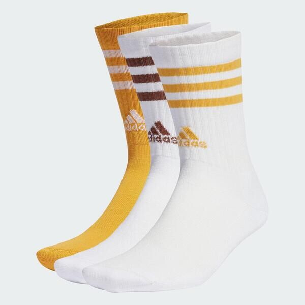 Adidas 3s C Spw Crw 3p IJ8255 中筒襪 運動襪 透氣 舒適 足弓支撐 3雙入 白 黃