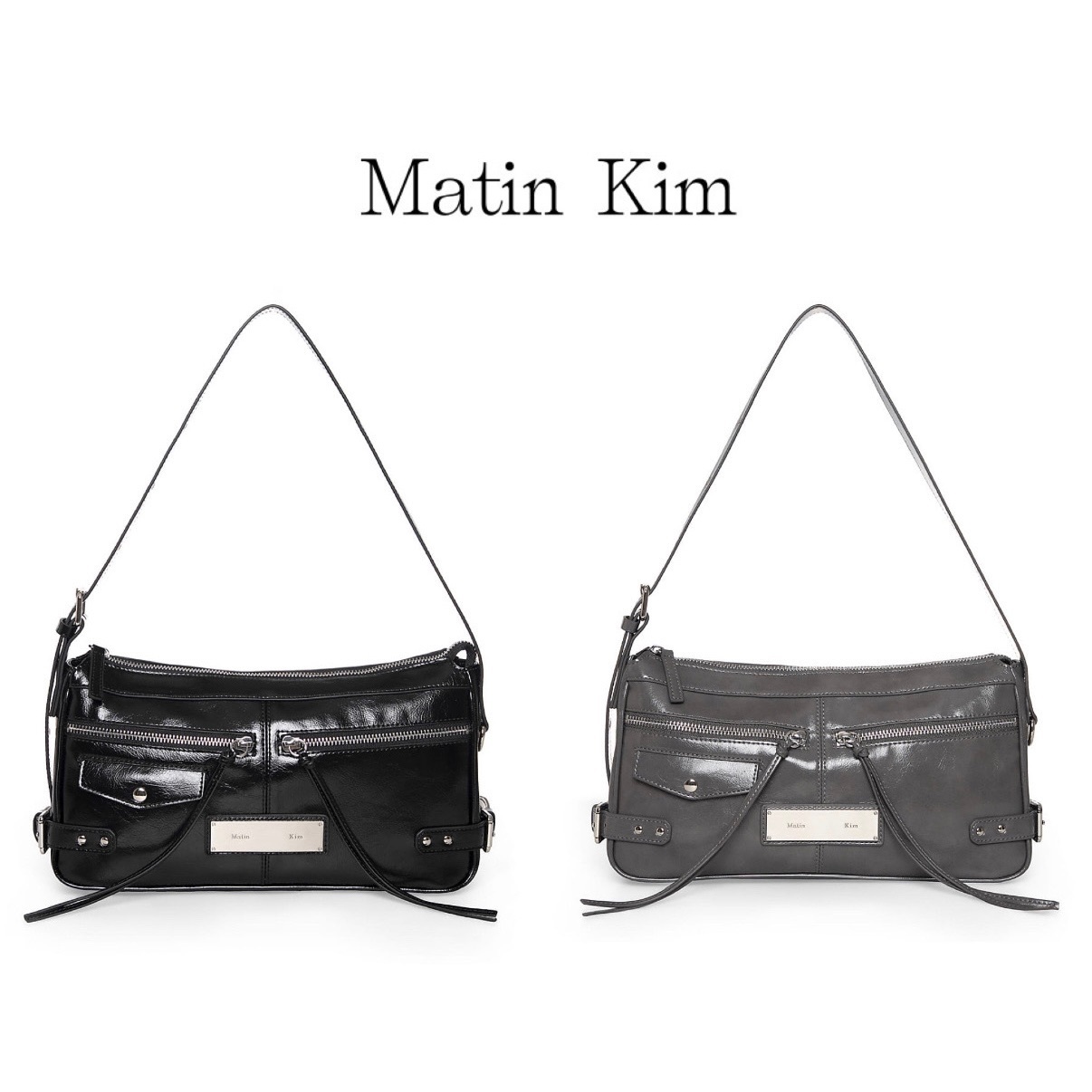 【隨時截單！品牌新品限時7折優惠預訂】MATIN KIM SIDE BUCKLE BIKER SHOULDER BAG（2色）