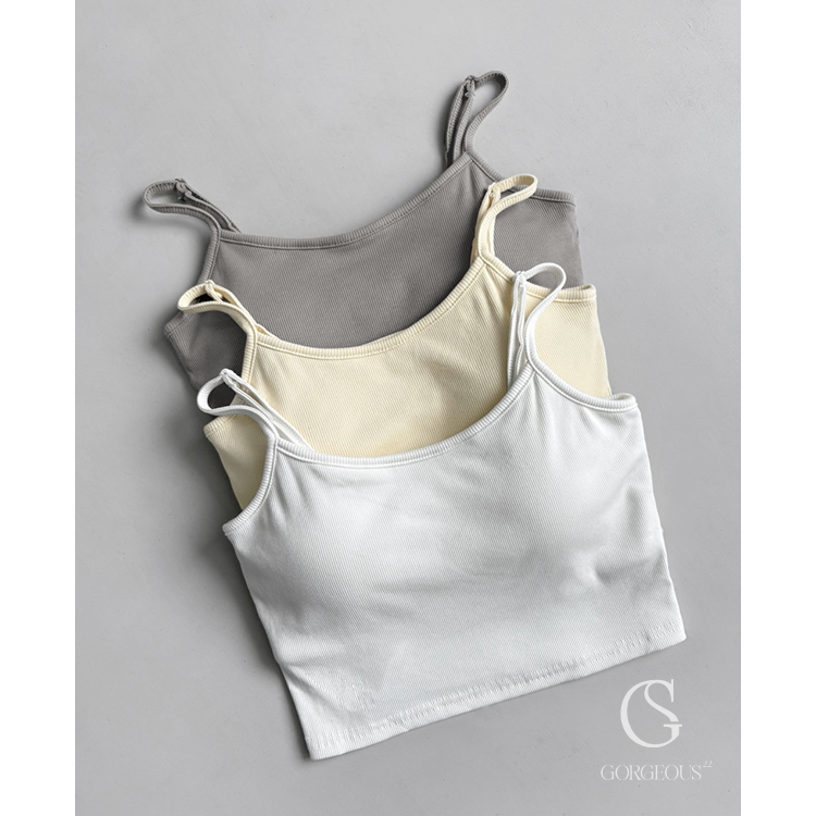 G1916「細肩可調羅紋BRA TOP」