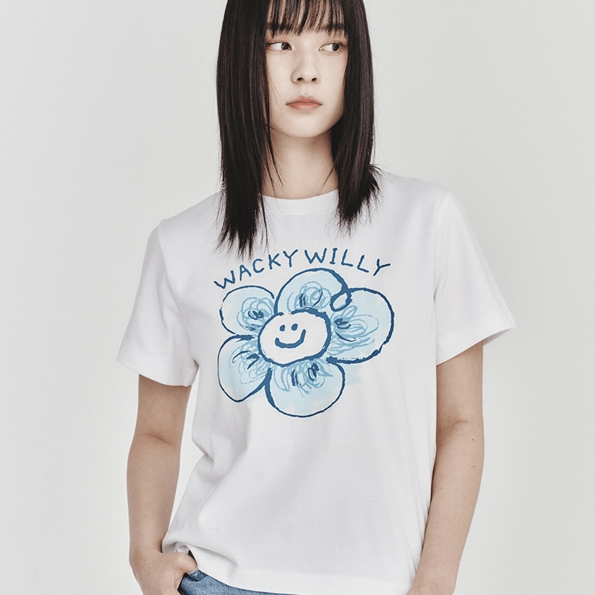 Wacky WiLLy｜Women's Big Lilly Graphic Short-Sleeve T-Shirt [3 colors] WW167