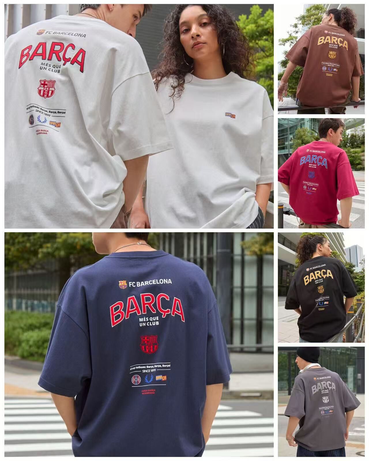 【預購】JM081305 MONO-MART FC BARCELONA 寬版刺繡LOGO短袖上衣