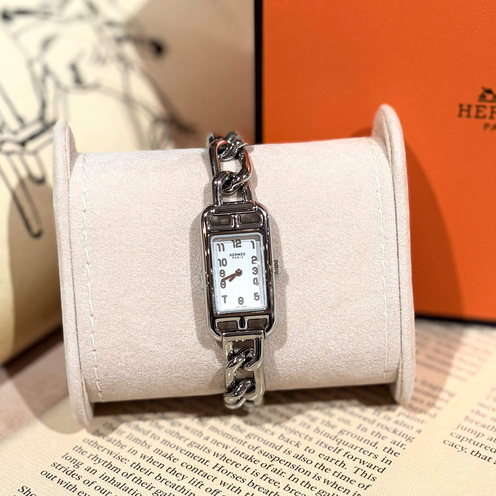 全新HERMES手錶 W404978WW00 Nantucket watch, Small model, 29 mm 銀色白面 #BRAND NEW #香榭站正品