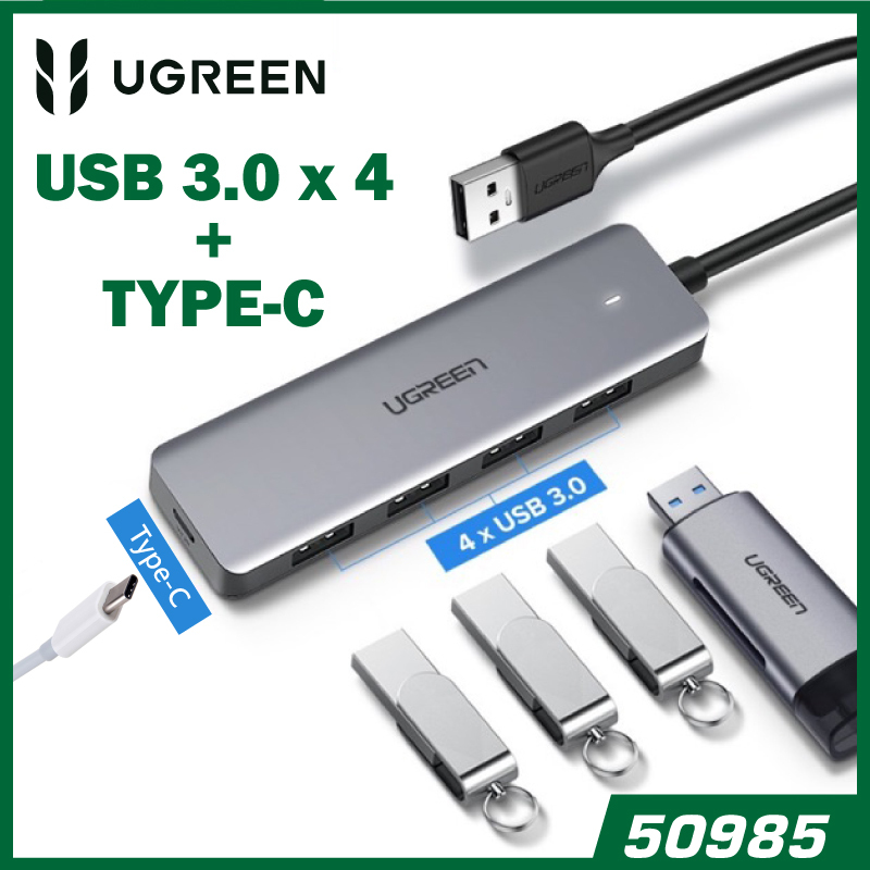 UGREEN - CM512-50985 USB 3.0 4-PORT HUB 5Gbps