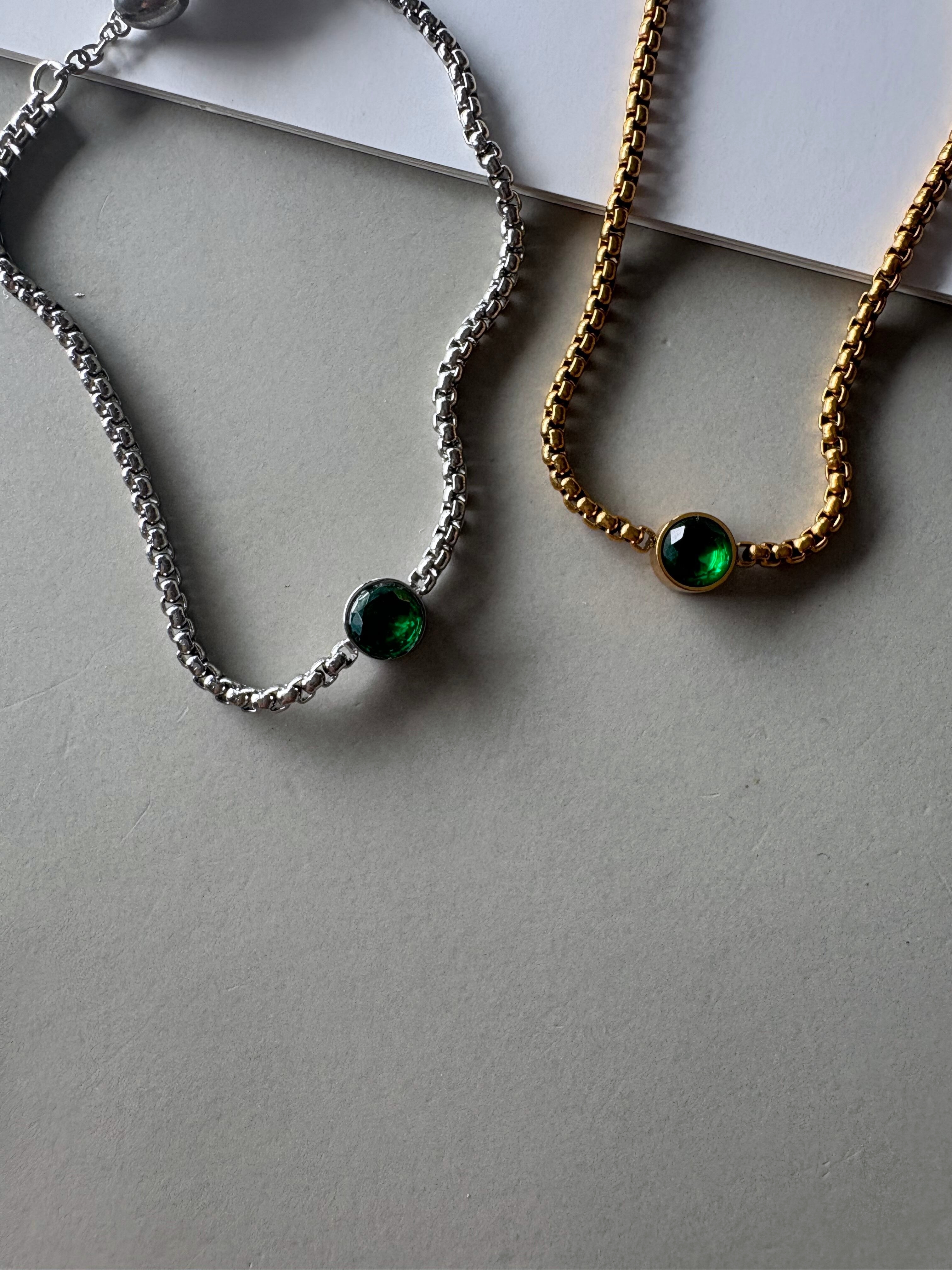 MSA green stone bracelet