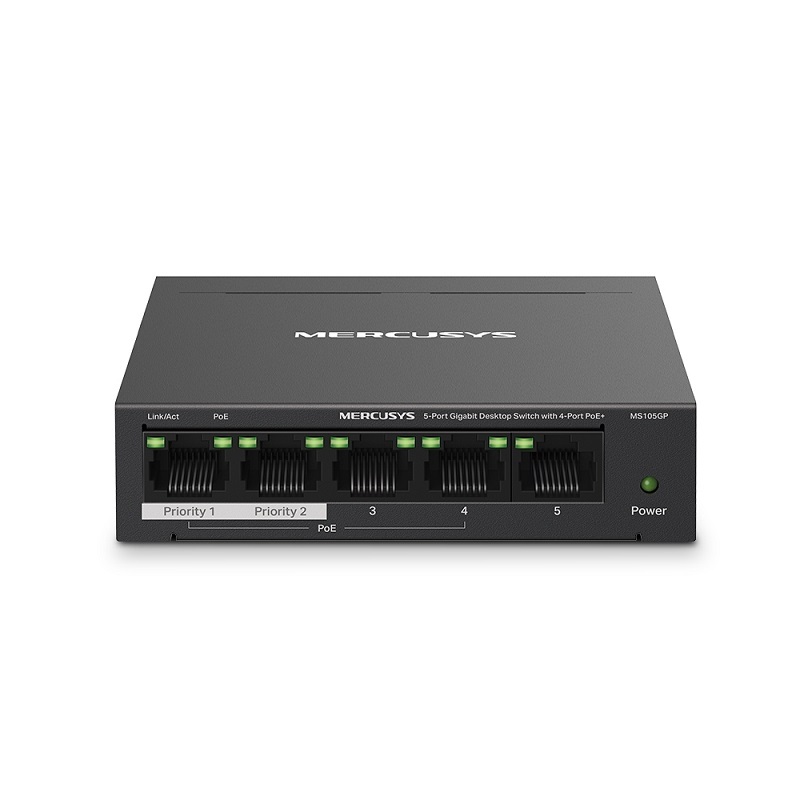Mercusys 5 Port Gigabit Network PoE+ Switch MS105GP