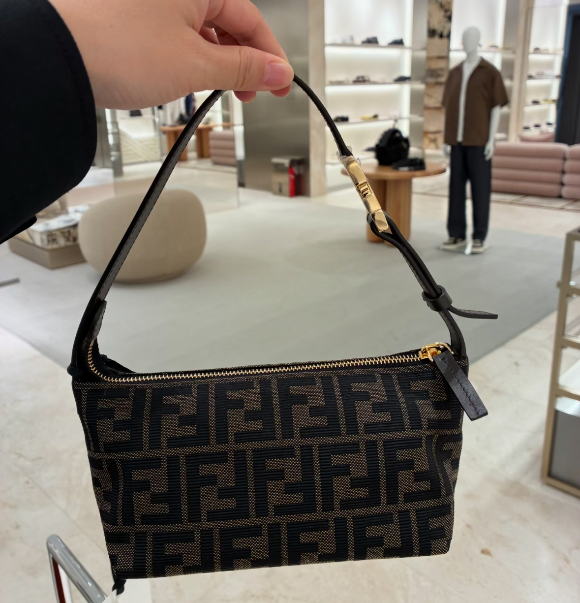 Fendi Small Vanity Pouch in FF Zucca Jacquard Fabric bag 手袋