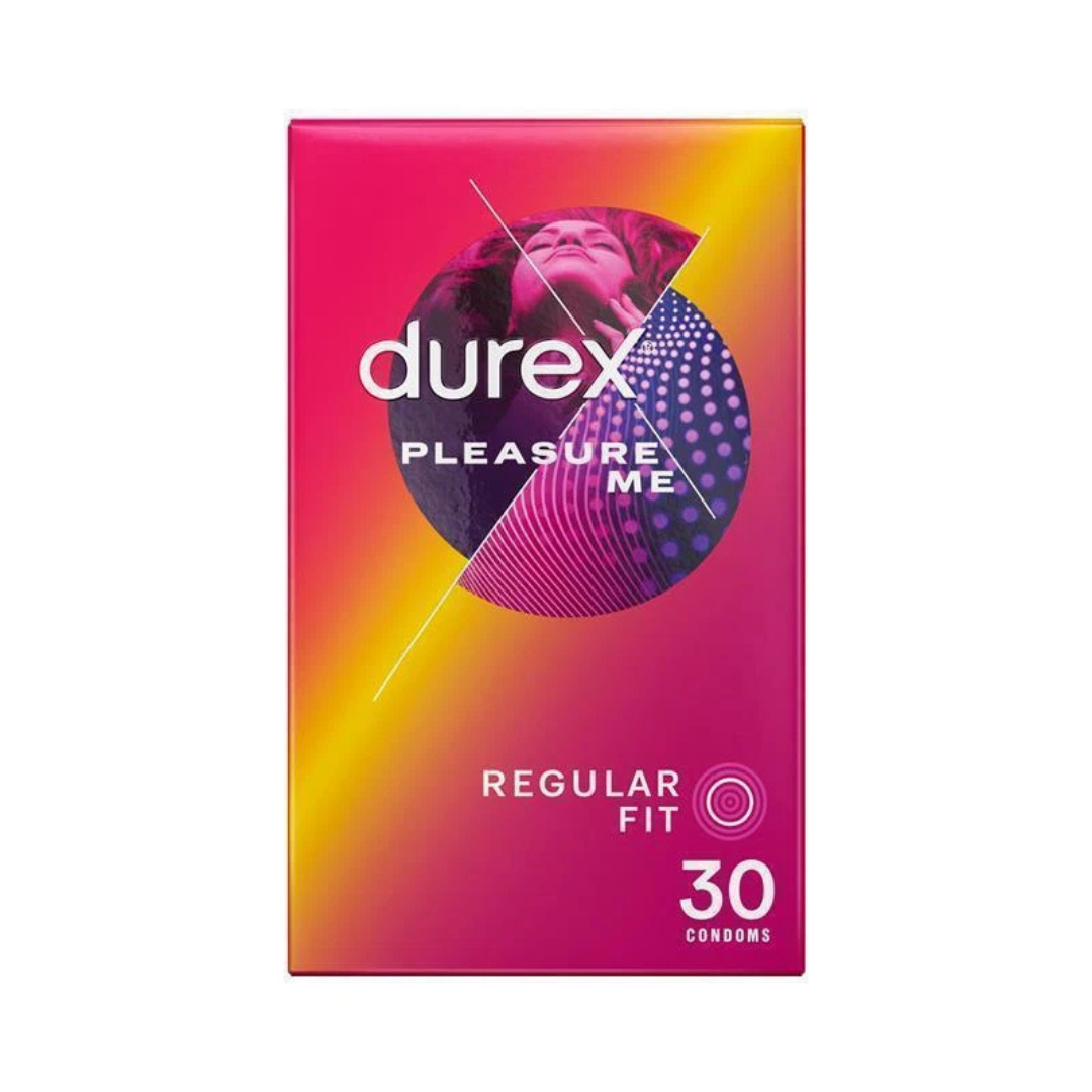 Durex Pleasure Me dotted & Ribbed 30's Pack Latex Condom