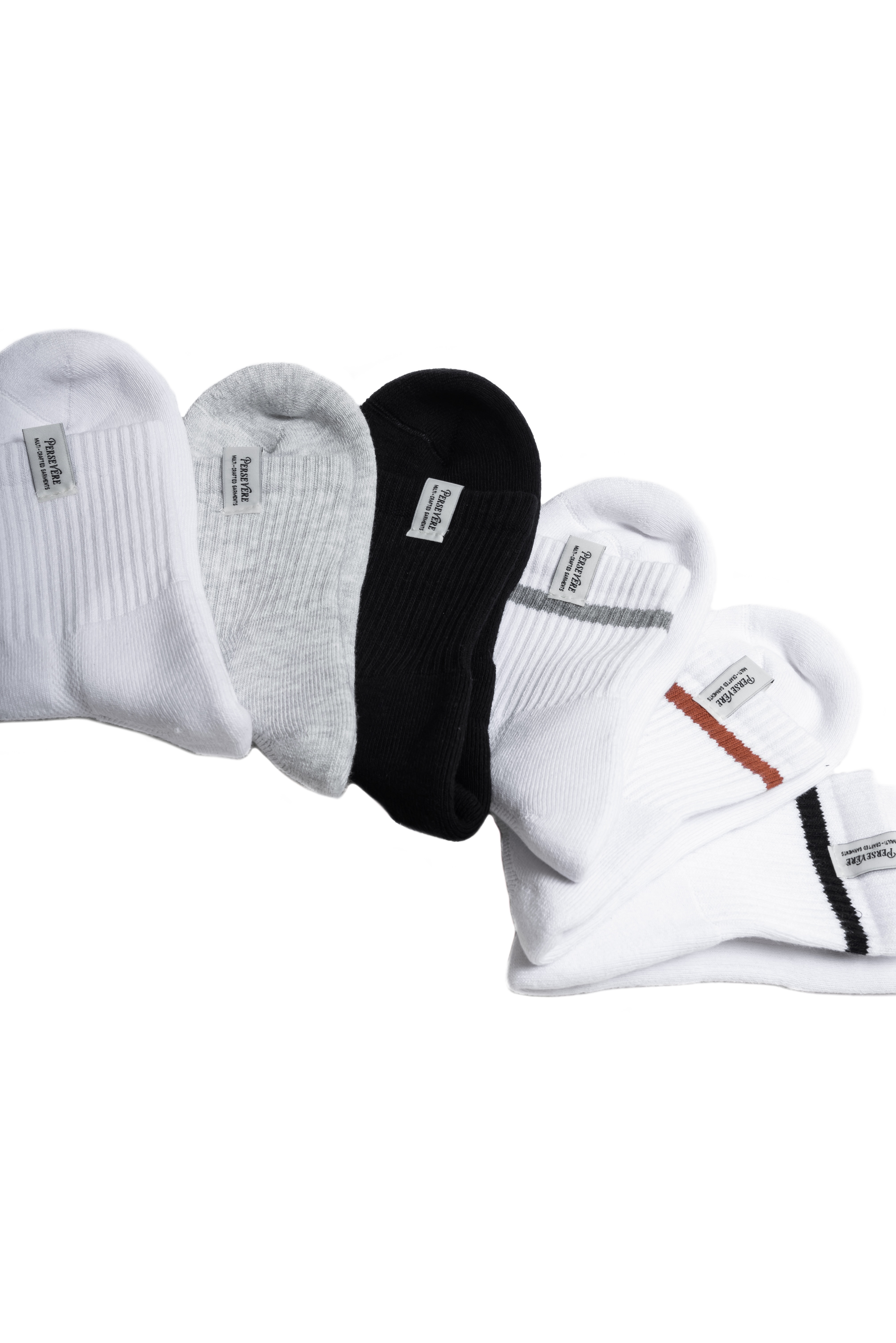 PERSEVERE CLASSIC CREW SOCKS & STRIPED SOCKS 涼感中筒襪