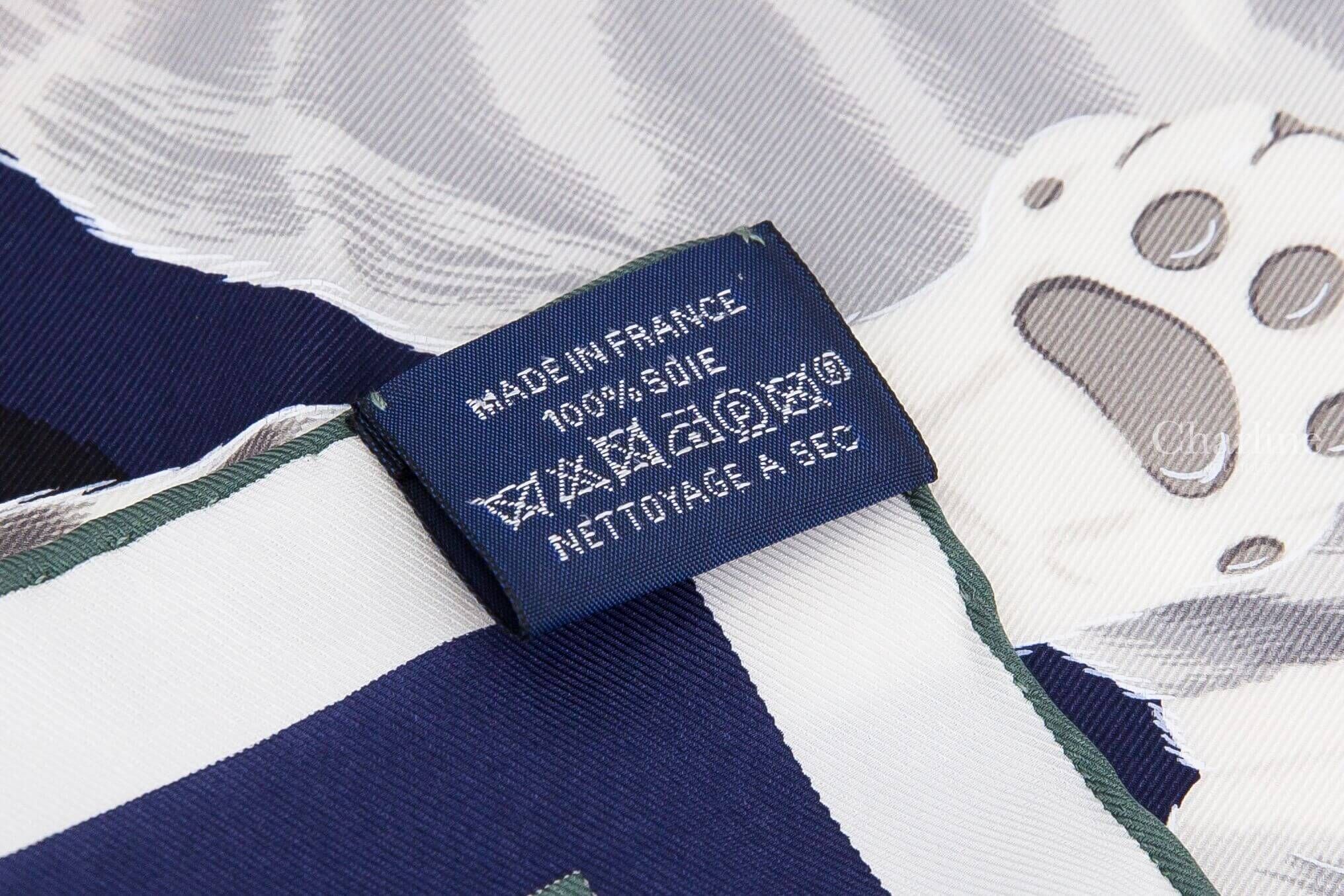 Hermès Chat Chat Chat Scarf 70 藏青色/黑色/灰色玩耍貓咪真絲方巾-Charline Boutique 精品代購