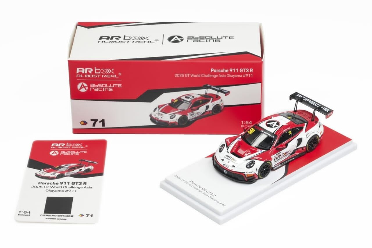 預訂:1/64 Almost Real  #71 Porsche 911 GT3 R 2025 GT World Challenge Asia Okayama #911 (640009001 )