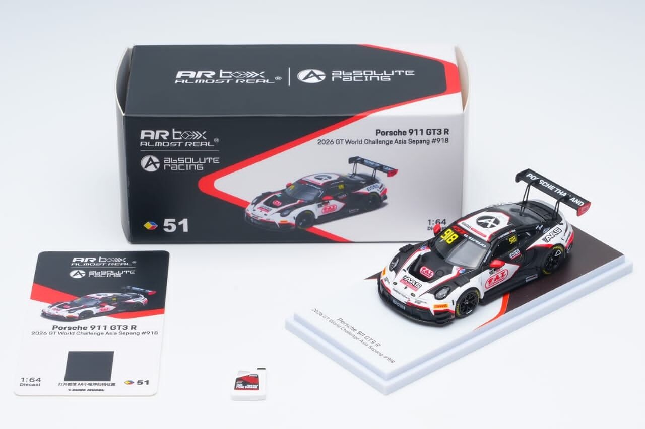 預訂:1/64 Almost Real  #51 Porsche 911 GT3 R 2026 GT World Challenge Asia Sepang #918 (640004111 )