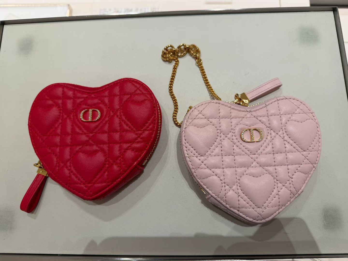 【3色入】Dior 七夕情人節限定 Caro Monsignore 心形小袋配鏈帶