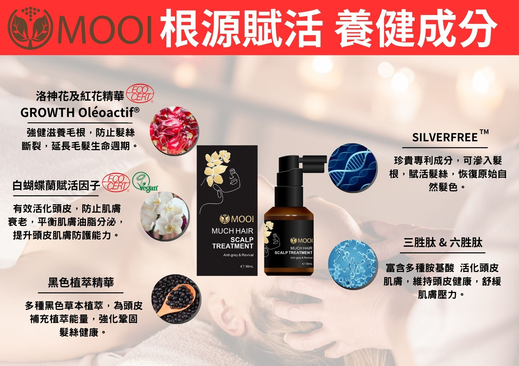 DL006 MOOI 密髮森養髮液 30ML***孕婦都可用的生髮喚黑***