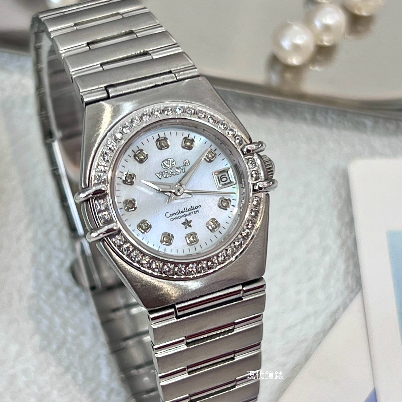 【古著錶】威格斯晶鑽女仕腕錶P-8800-7 26mm  現代鐘錶