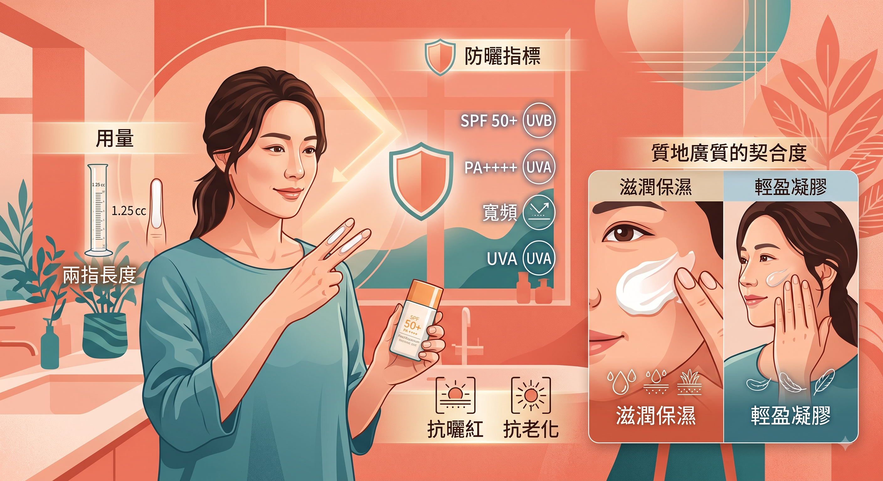 防曬保養品挑選與使用指南