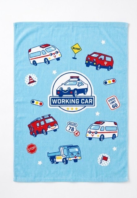 【Nishimatsuya】Working Cars 100% Cotton Towel Blanket (85x115cm)