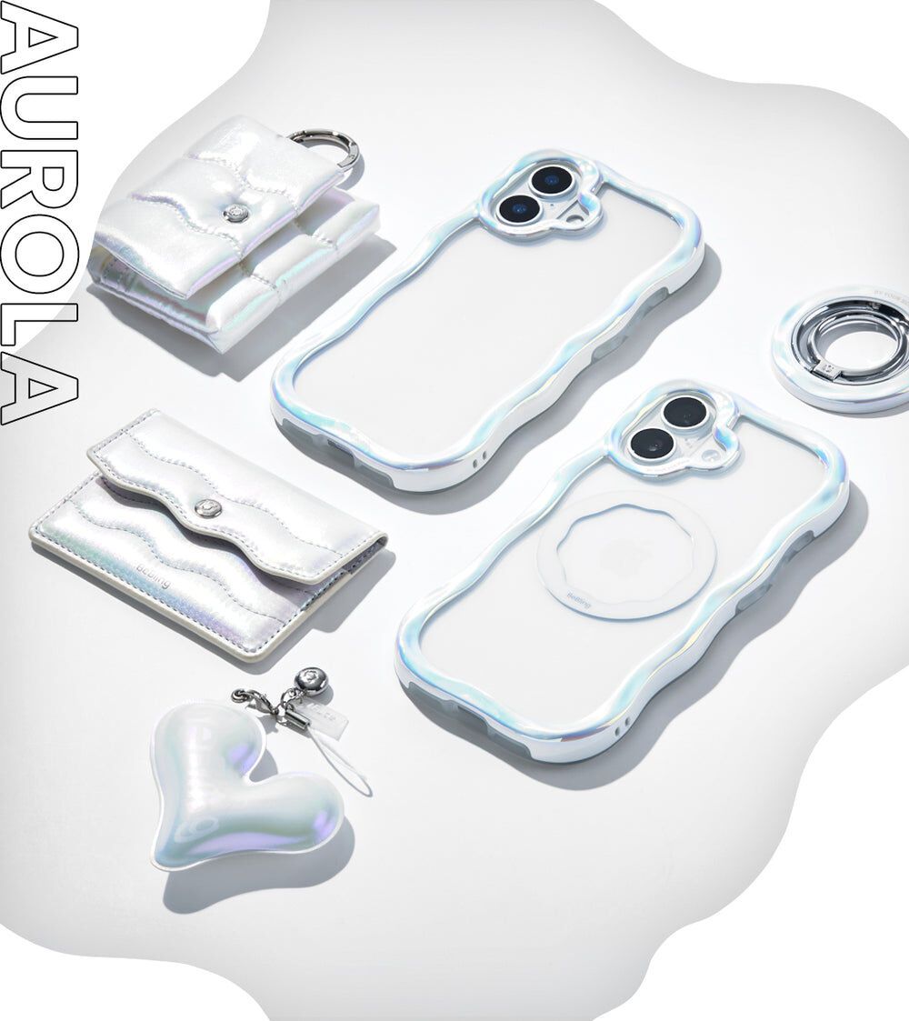 預購┃日本 iFace BeBling Wave 銀色 波浪 造型 透明 手機殼