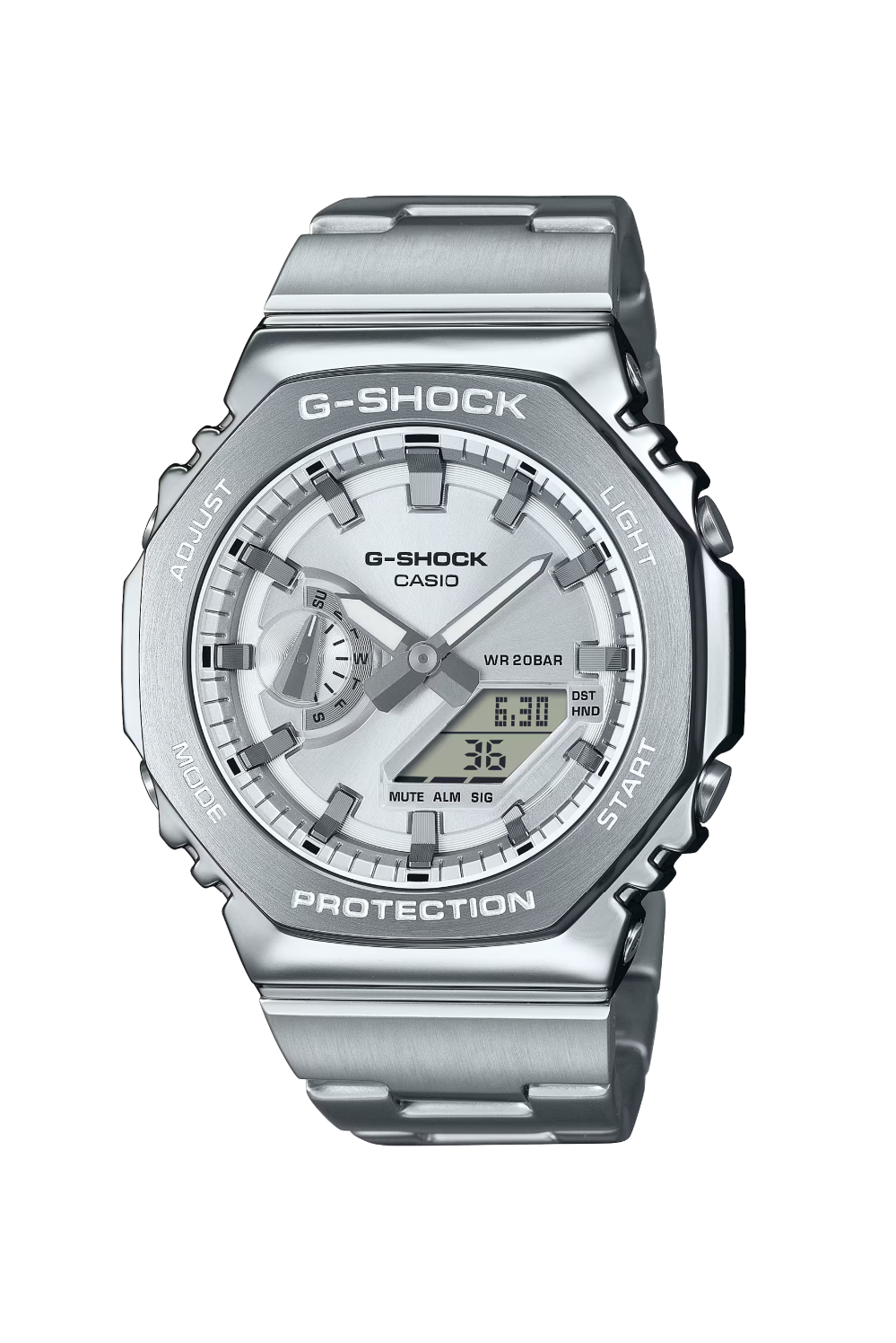 G-Shock 44.4mm 銀白色 GM-2110D-7A