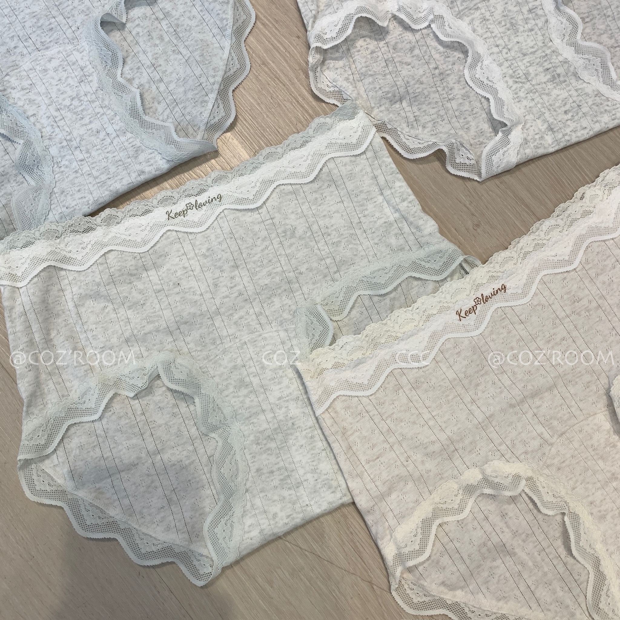 (推薦S-L屁) 呼吸感蕾絲棉質內褲 (5入1組) _J0678