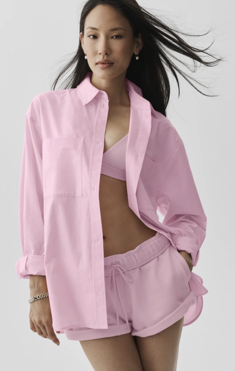【4色入】Alo yoga Cotton Real Deal Button Up Long Sleeve 純棉極簡排扣長袖襯衫