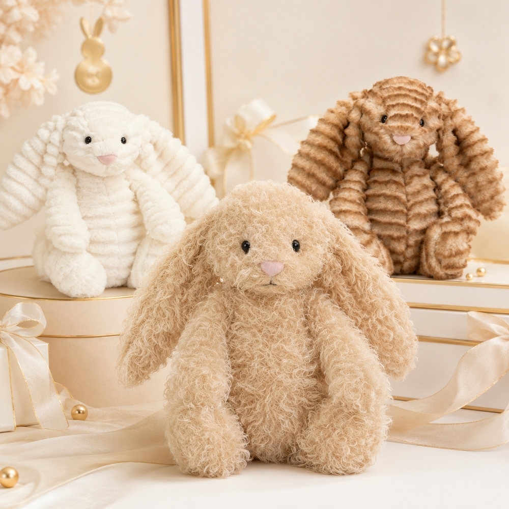 JELLYCAT 害羞兔兔 金標奢華 Bashful Luxe 害羞尼珀斯兔 杜松兔 捲毛兔 絨毛安撫玩偶