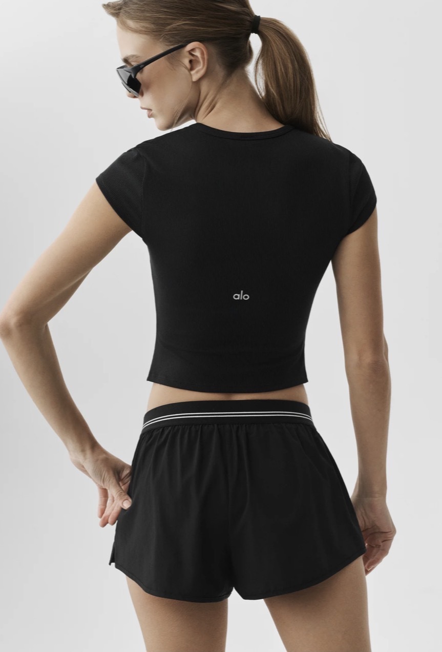【3色入】Alo yoga  Ribbed Modal Cap Sleeve Top