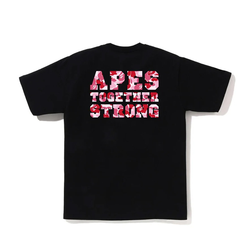 BAPE ABC CAMO COLLEGE ATS 迷彩 短袖 短T 大學 黑粉 1M30110010-BK [台灣現貨]