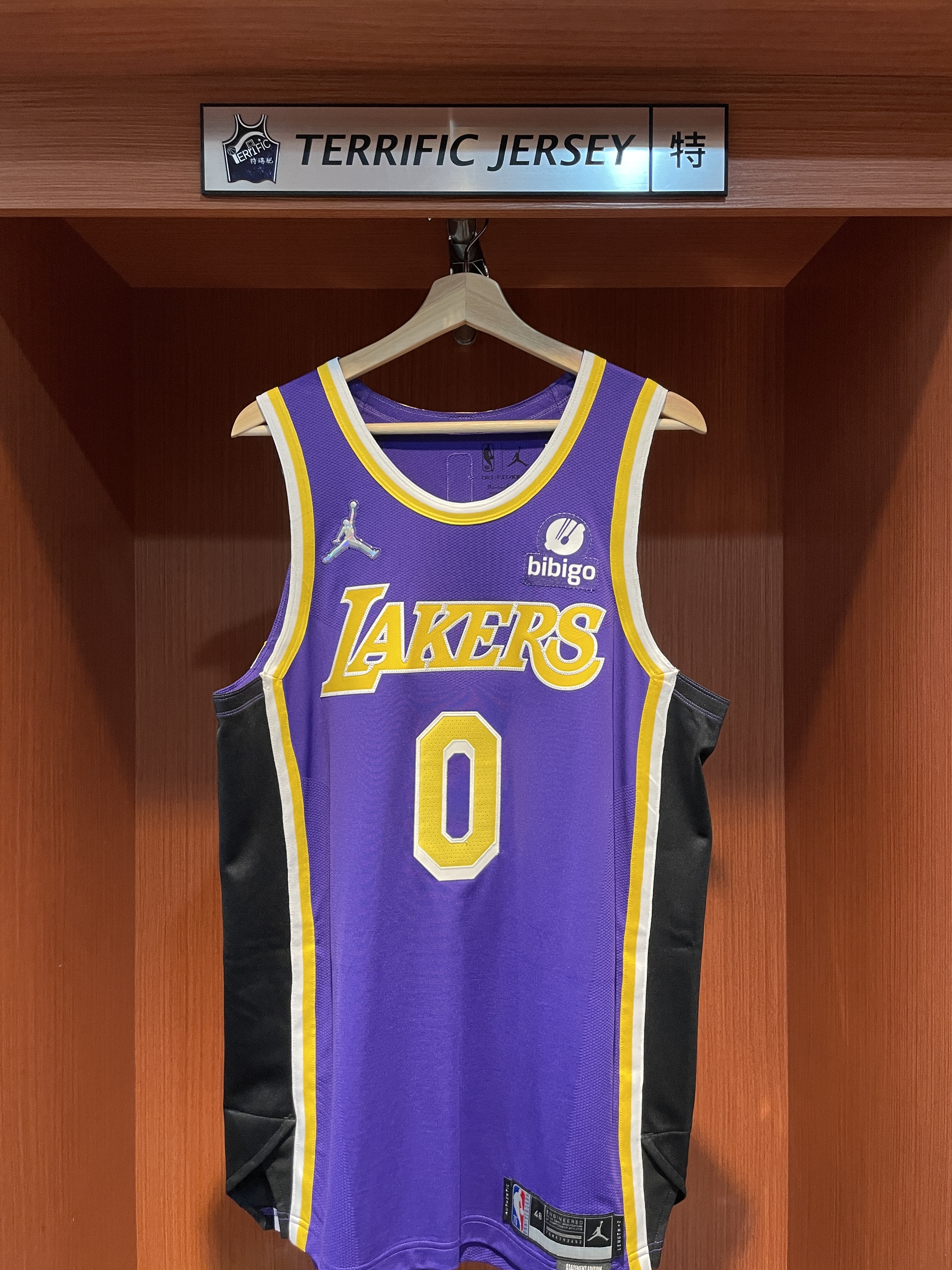 NBA球衣 Russell Westbrook 洛杉磯湖人紫 75周年 鑽石標 Statement Jordan Authentic 球員版 電繡 全新