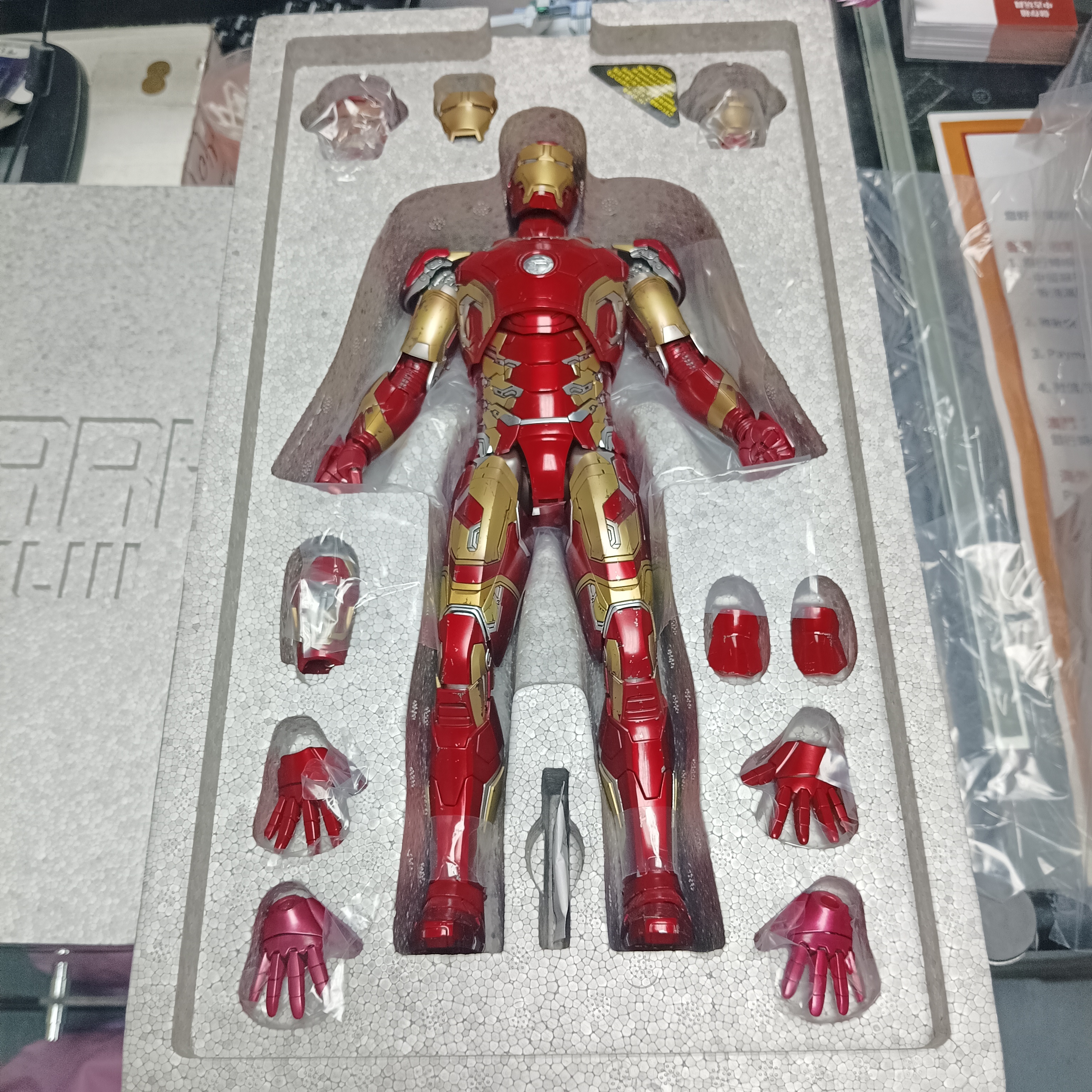 寄賣-Hottoys MMS278 Iron Man Mark43 手型已褪色