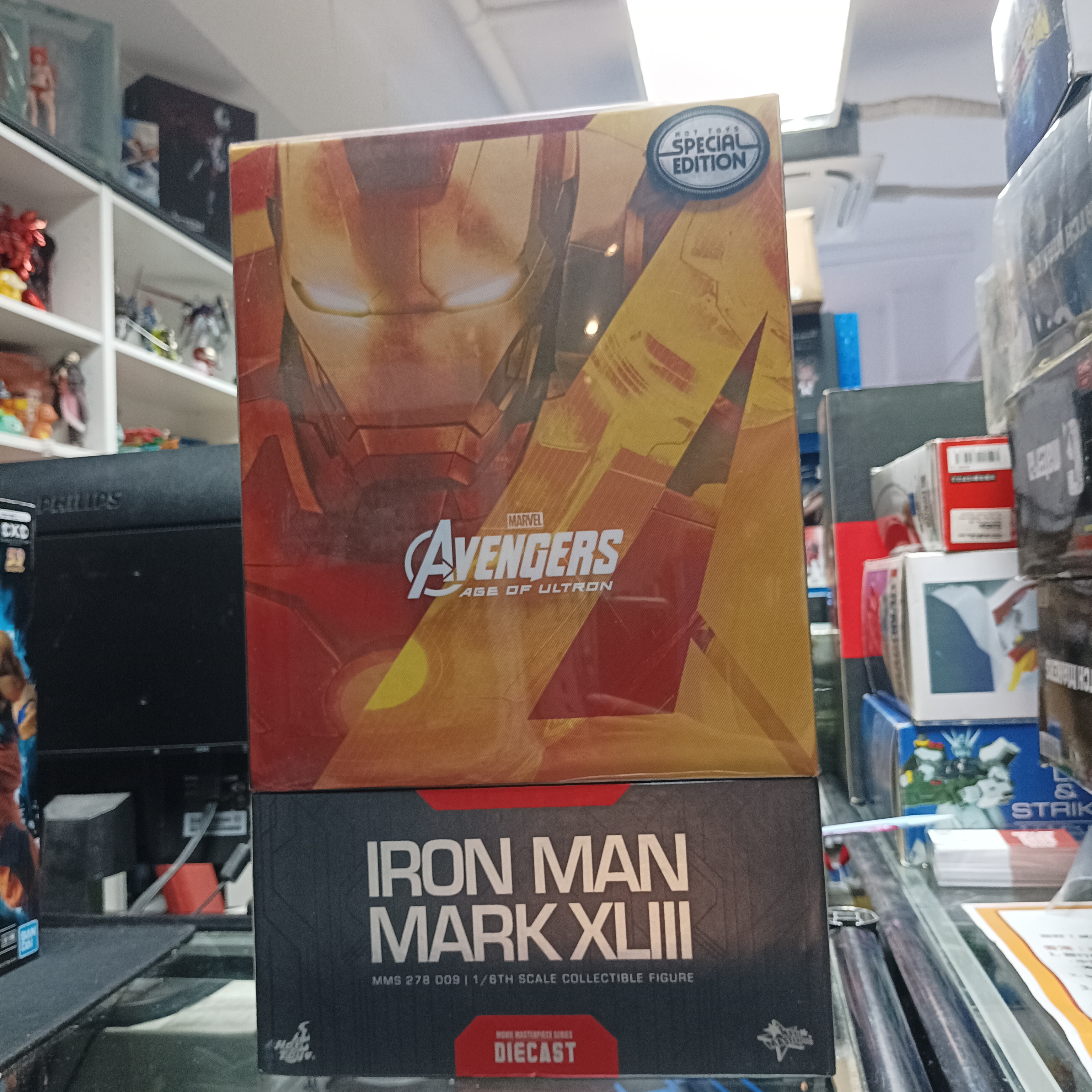 寄賣-Hottoys MMS278 Iron Man Mark43 手型已褪色