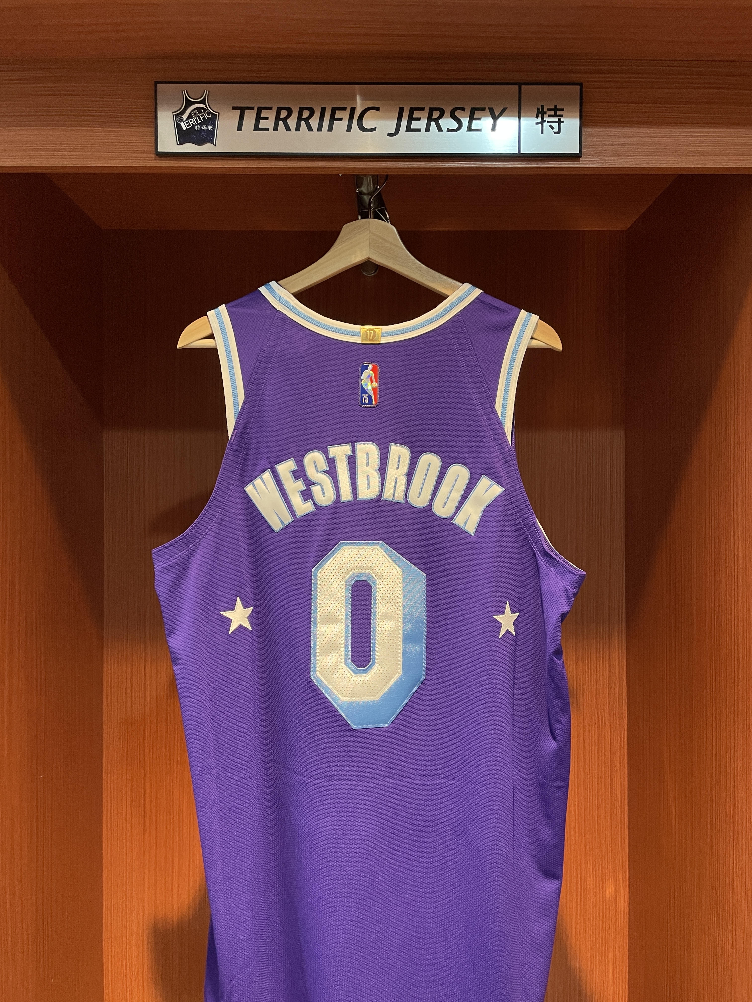 NBA球衣 Russell Westbrook 洛杉磯湖人城市 75周年 鑽石標 City Nike Authentic 球員版 電繡 含贊助商標 全新
