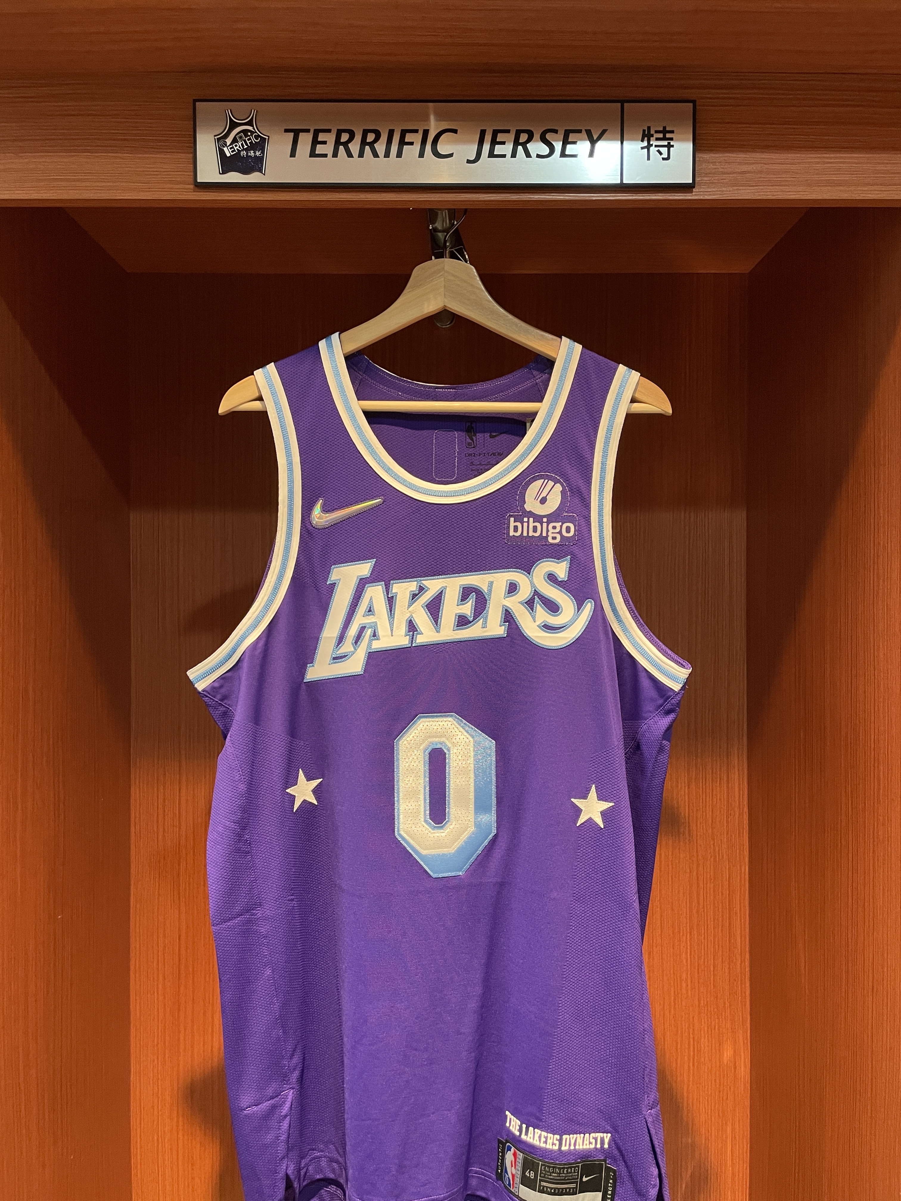 NBA球衣 Russell Westbrook 洛杉磯湖人城市 75周年 鑽石標 City Nike Authentic 球員版 電繡 含贊助商標 全新