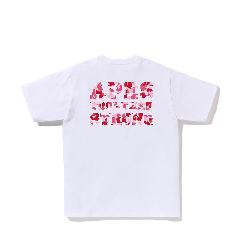 BAPE ABC CAMO COLLEGE ATS 迷彩 短袖 短T 大學 白粉 1M30110010-WK [台灣現貨]