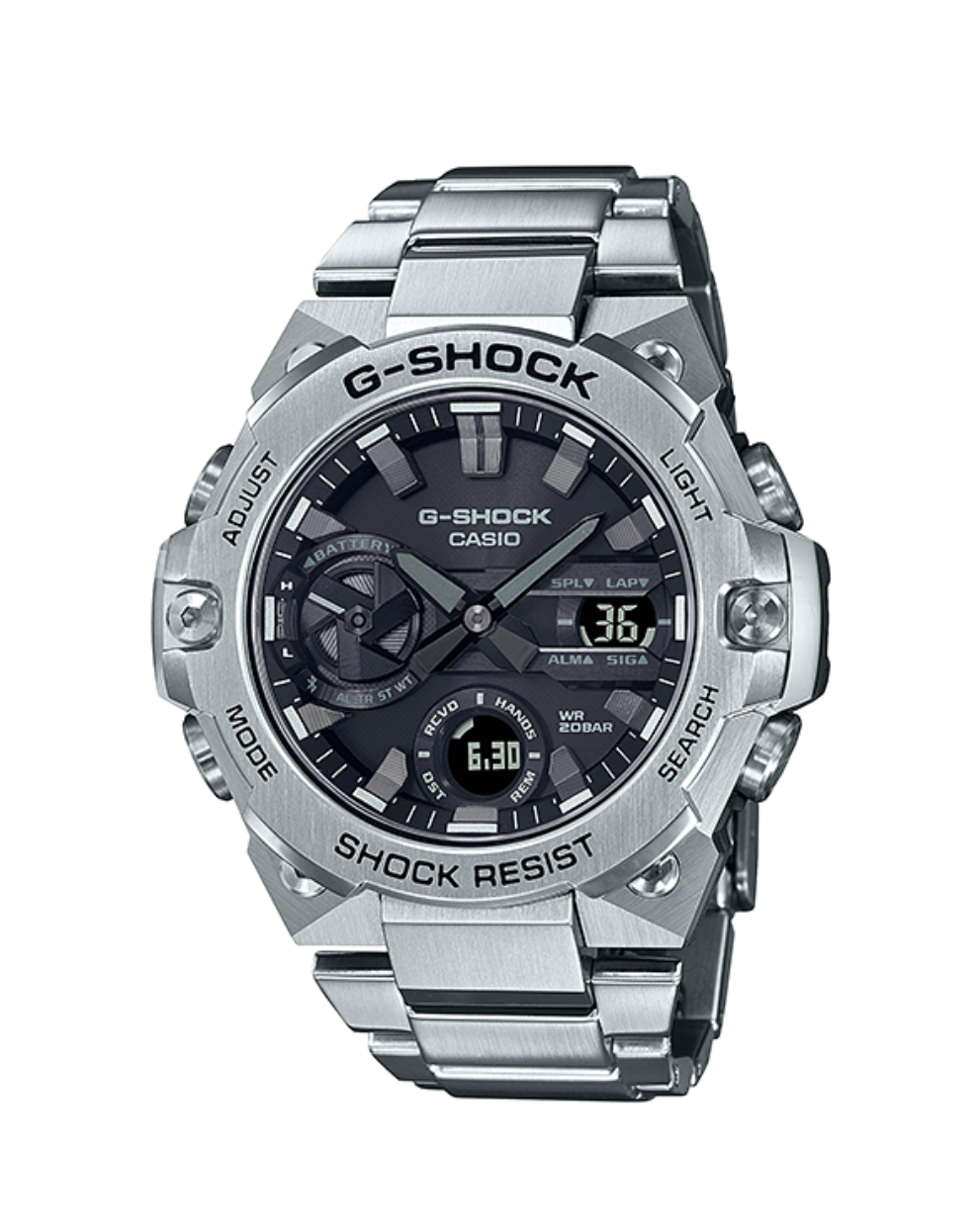 G-Shock 49.6mm 第四代全不鏽鋼黑色 GST-B400D-1A