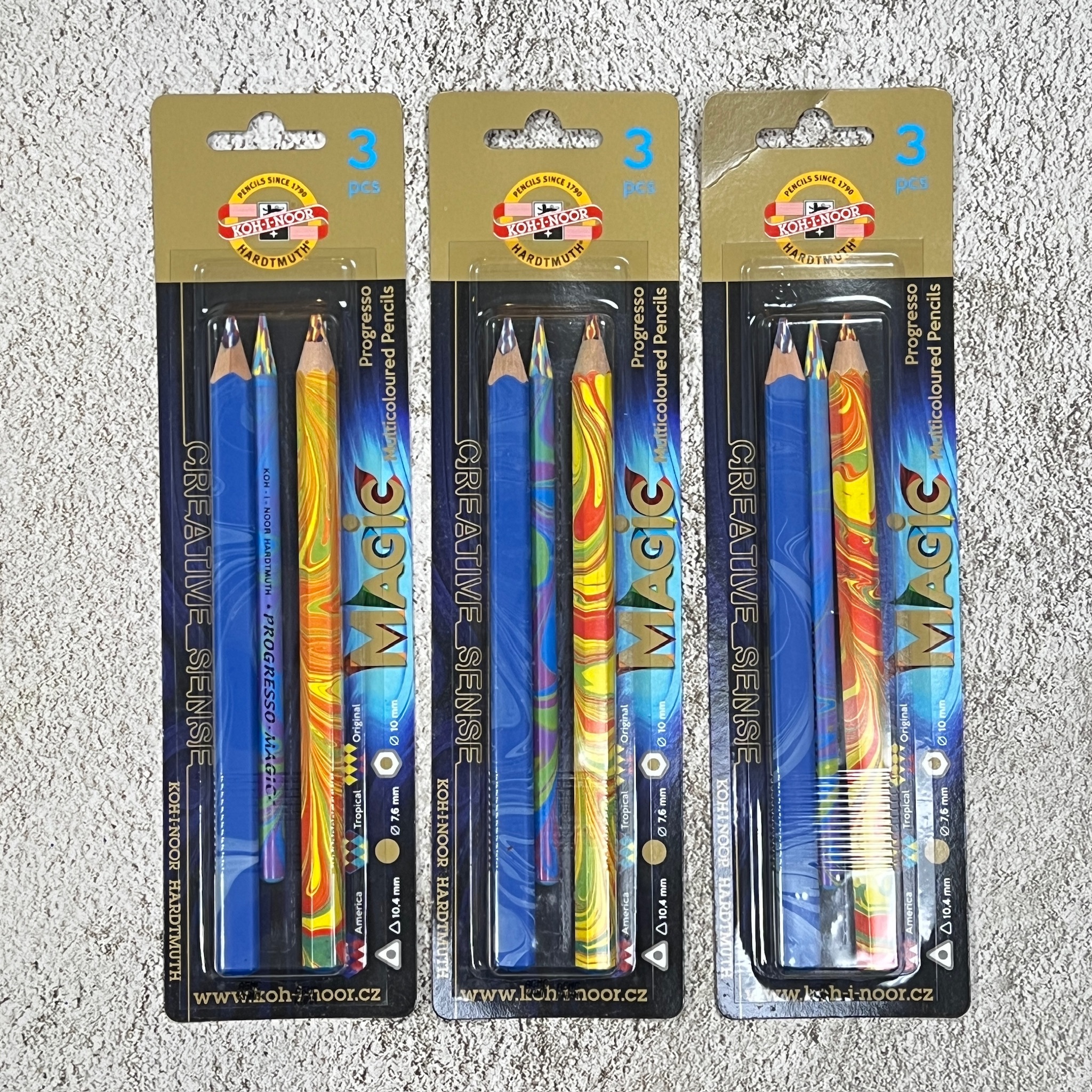 魔術色鉛筆 3入組｜捷克KOH-I-NOOR