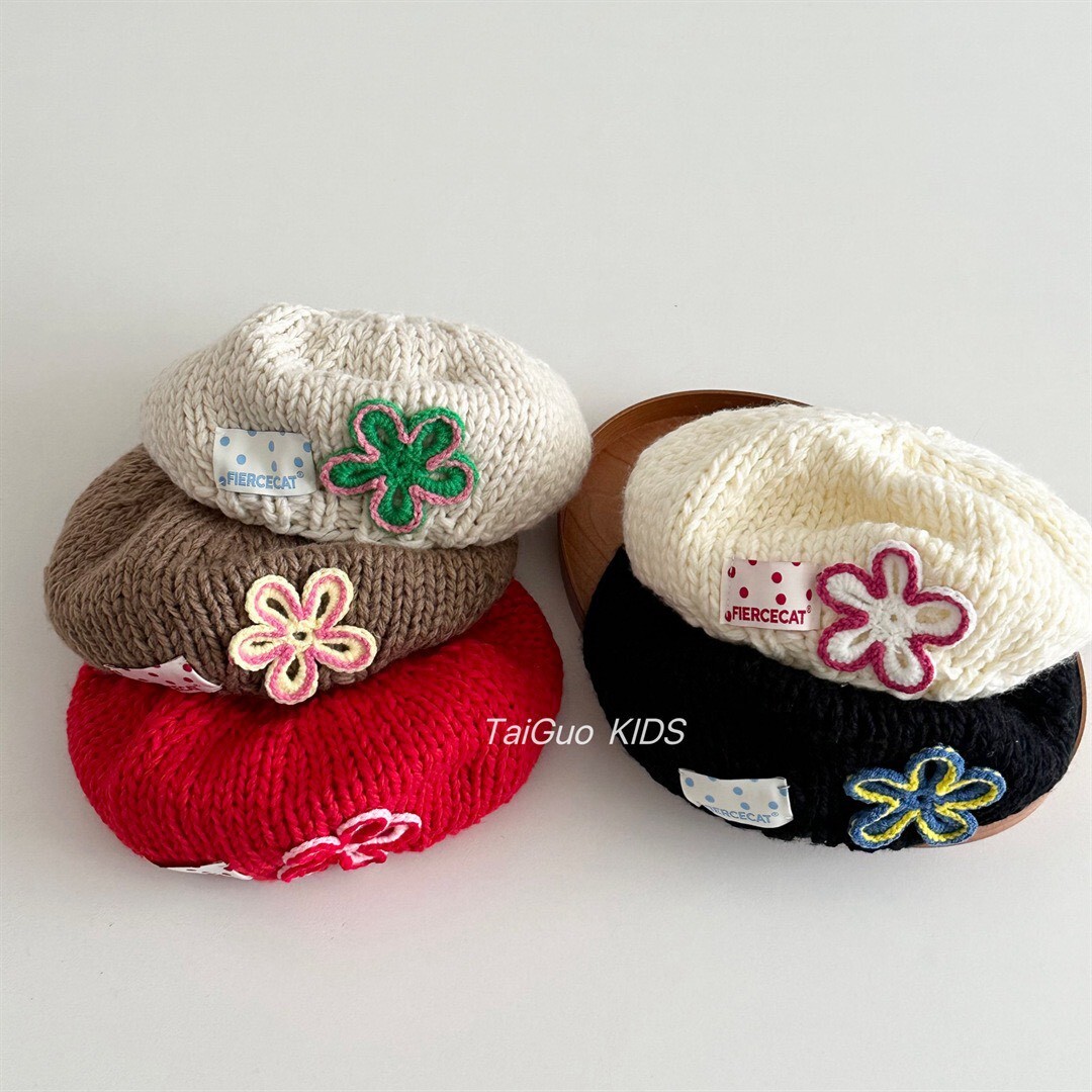 ✥ HAT ✥ 花朵貝雷毛帽 ᝰ