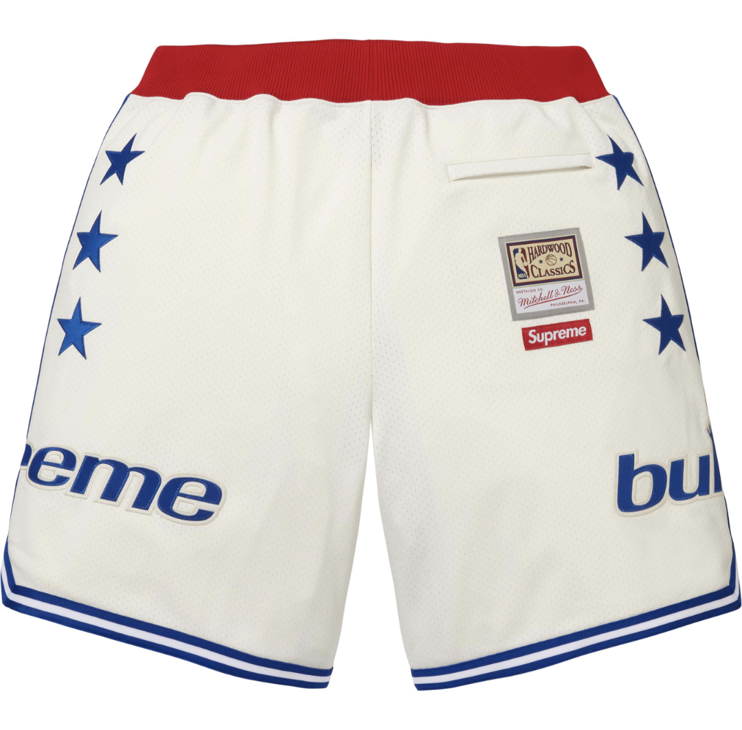 Supreme × Mitchell & Ness SS26 Basketball Short bullets短褲