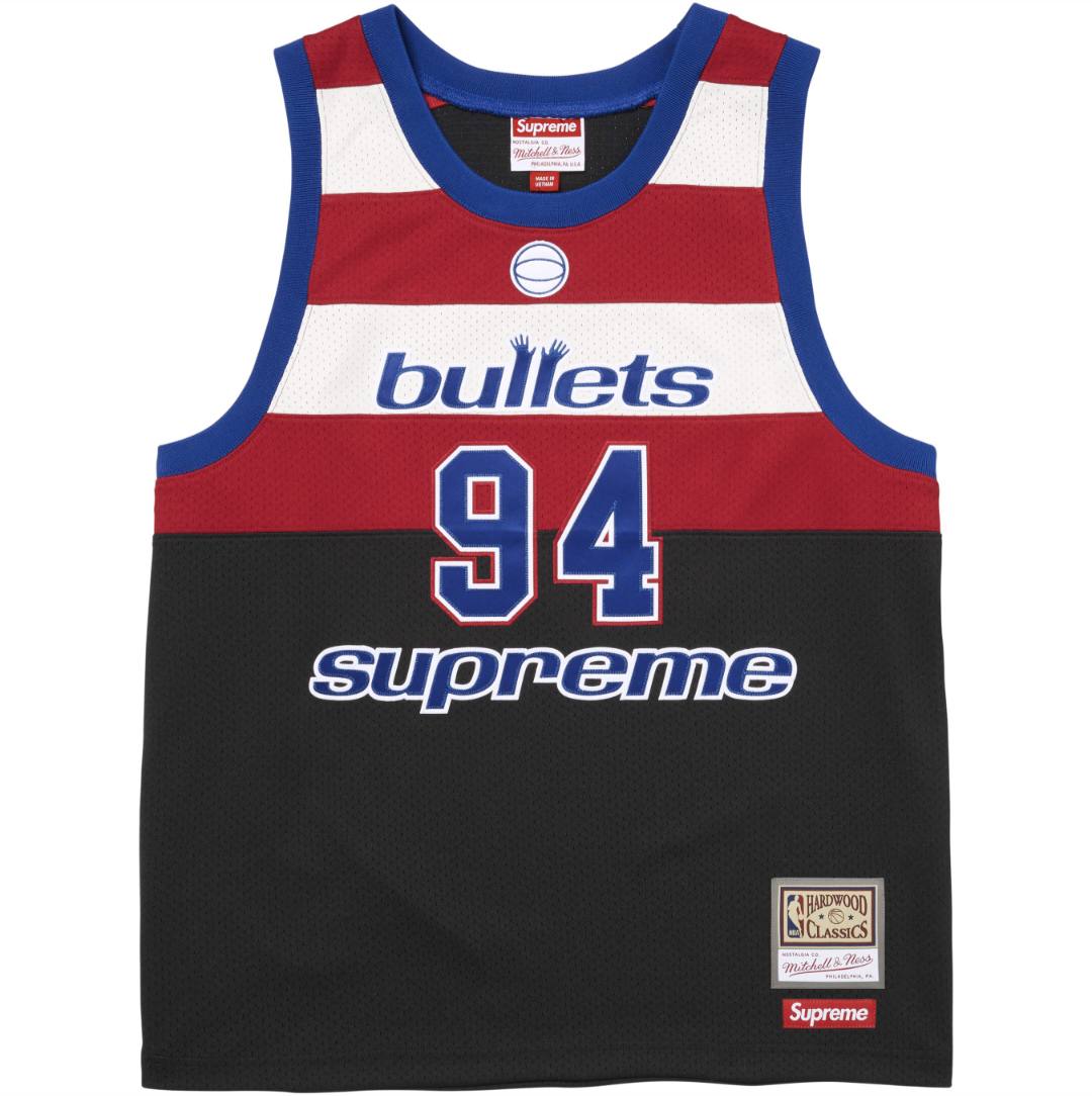 Supreme × Mitchell & Ness SS26 Basketball jersey bullets背心