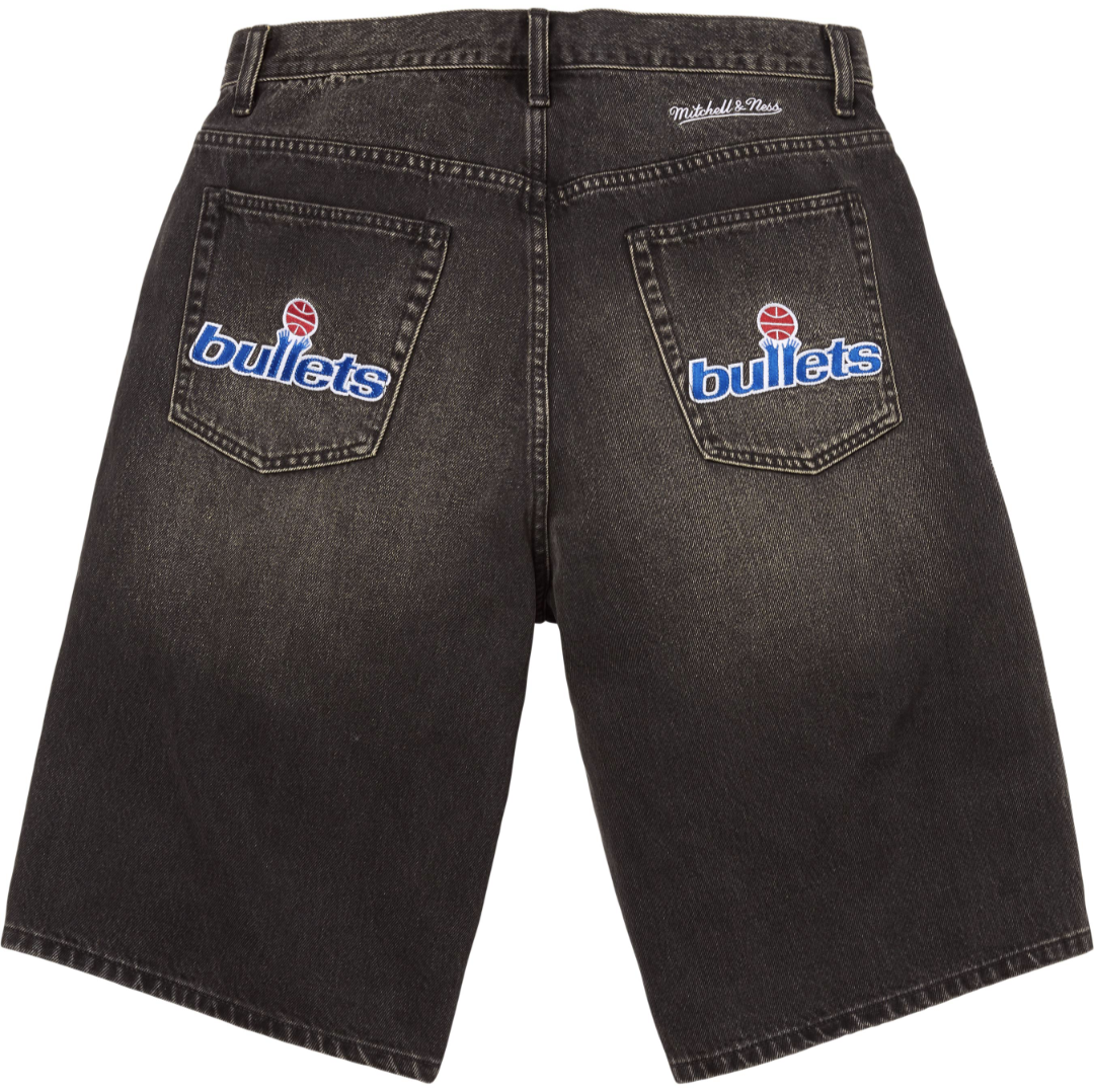 Supreme × Mitchell & Ness SS26 Bullets Baggy Denim Short牛仔褲
