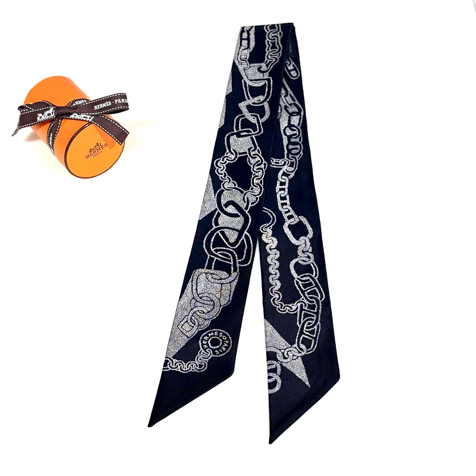 全新HERMES TWILLY H064367S 06 黑色拼白色 Boucles et Maillons #BRAND NEW #香榭站正品