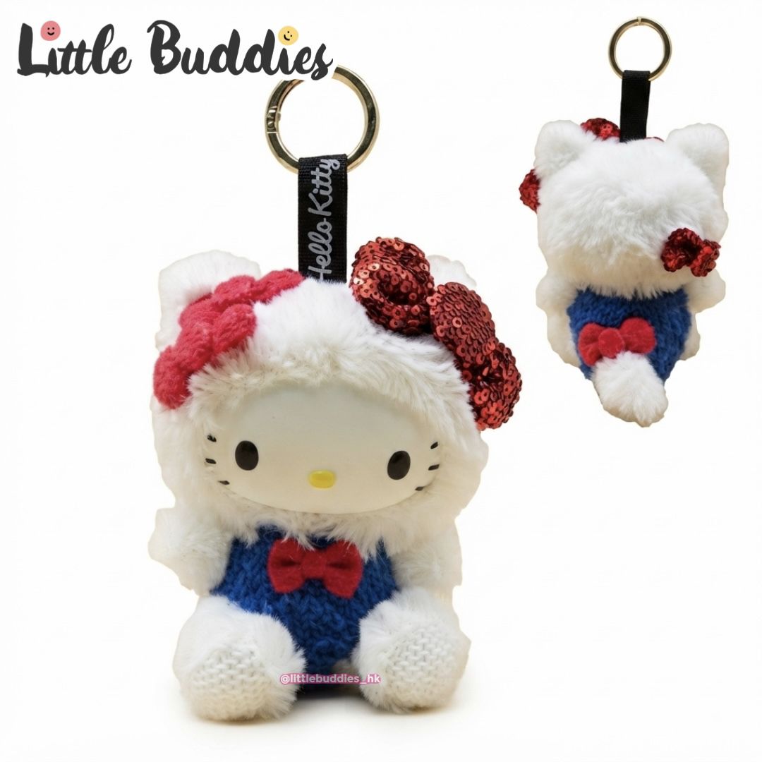 美版 Sanrio Hello Kitty 熊仔蝴蝶結造型 樹脂面公仔匙扣