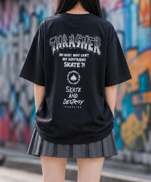 日本 Thrasher Back Print T-Shirt [91850058]